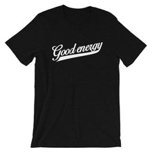 Load image into Gallery viewer, Good Energy Classic Logo White Print T-Shirt