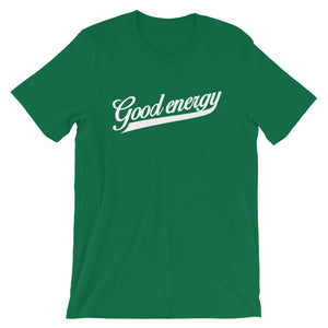 Good Energy Classic Logo White Print T-Shirt